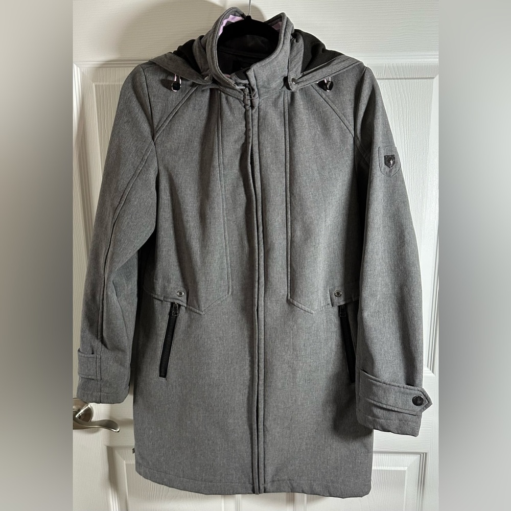 NOVELTI Light Grey Hooded Coat (Removable Hood, Size S) - Picture 6 of 12